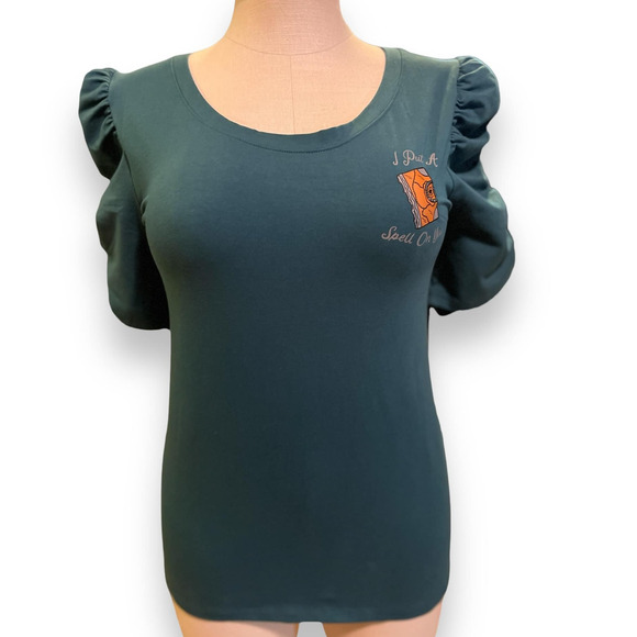 New Torrid 3 (3X) Disney Halloween Hocus Pocus Spell On You Punk Gothic Foxy Top - Picture 2 of 4